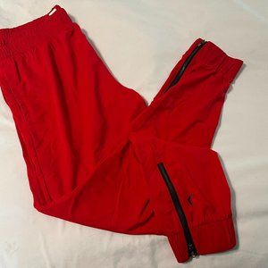 Zyia Red Everwhere Zipper Joggers size small
